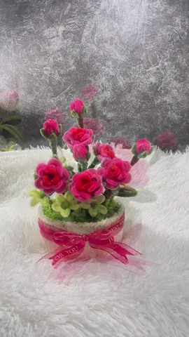 Thử thách mỗi ngày 1 chậu hoa.  Ngày 2: Chậu hồng xoắn size L #lỳhandmade #hoahong #kemnhung #20thang11 #xuhuong 