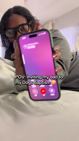 Inviting my dad who can’t stand my dog to come to her baptism: PRANK😅😂😂😂😂 #AustinPartyof4 #fyp #blackpeoplepets #dadsbelike #funnyvideos 