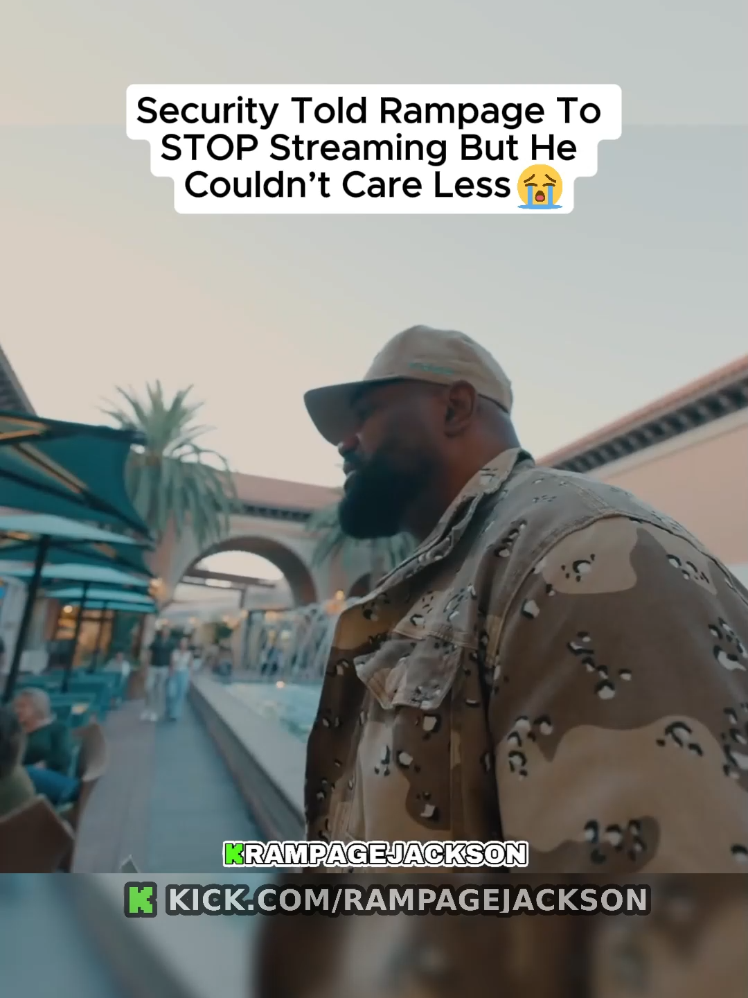 Security Told Rampage To Stop Streaming But He Couldn’t Care Less 😭#rampagejackson #UFC