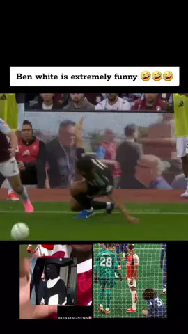 Ben white is extremely funny 🤣🤣🤣 #foryoupage #goviral #football #Arsenal 