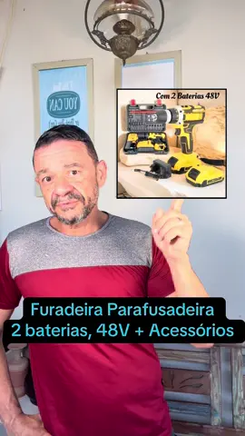 Parafusadeira Furadeira 48V 2 baterias com torque com maleta e acessórios completo  CLIQUE no link (carrinho laranja) e garanta o seu. #furadeira #parafusadeira #furadeiraparafusadeira #parafusadeirafuradeira #tiktokshopbrasil