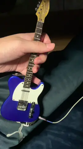 mini cover 'get lucky' on mini telecaster squier blue 🤏🏻 ib: @becca ☆  #miniature #guitartok #foryou #miniguitar 