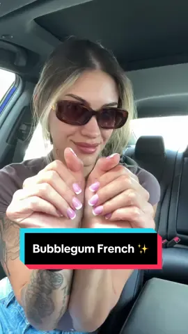 I love a good Bubblegum French 🤌🏼💗 What’s your favorite French tip style? #frenchtipnails #frenchtip #nailtok #transitions #trends