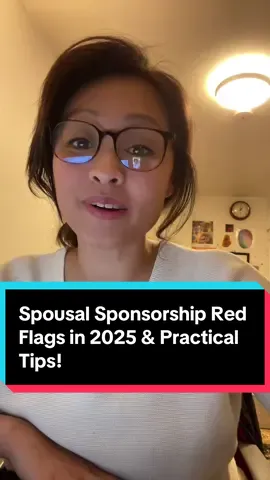 Sponsoring your spouse? Note these 3 big red flags in Spousal Soonsorships in 2025! And 3 Practical tips to help you in the process! 🙌🏼🇨🇦 #IRCC #canadianimmigration #permanentresidency #irccupdate #spousalsponsorshipcanada 