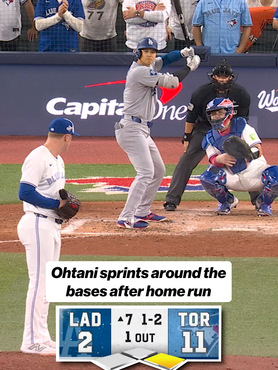 Shohei Ohtani knocks a home run for the first time in the 2025 World Series! #MLB #mlbplayoffs #WorldSeries #dodgers #bluejays