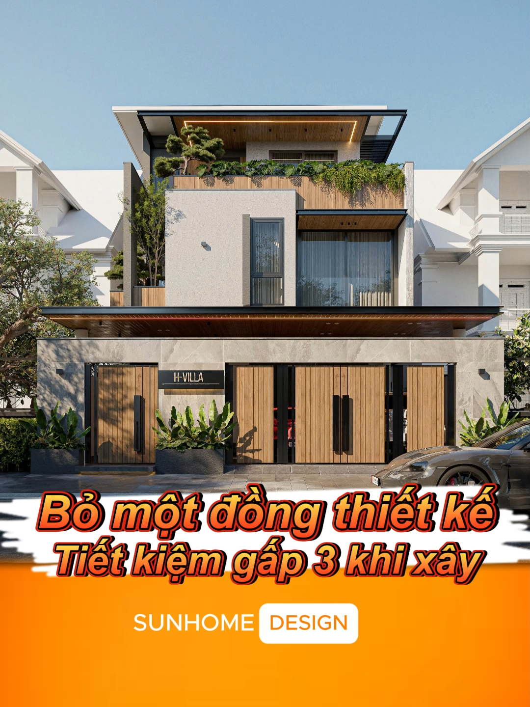 Bỏ một đồng thiết kế nhưng đổi lại bạn tiết kiệm được gấp 3 khi xây. #sunhome_design #thietkenhadep #thietkenoithat #thietkenhapho #villa