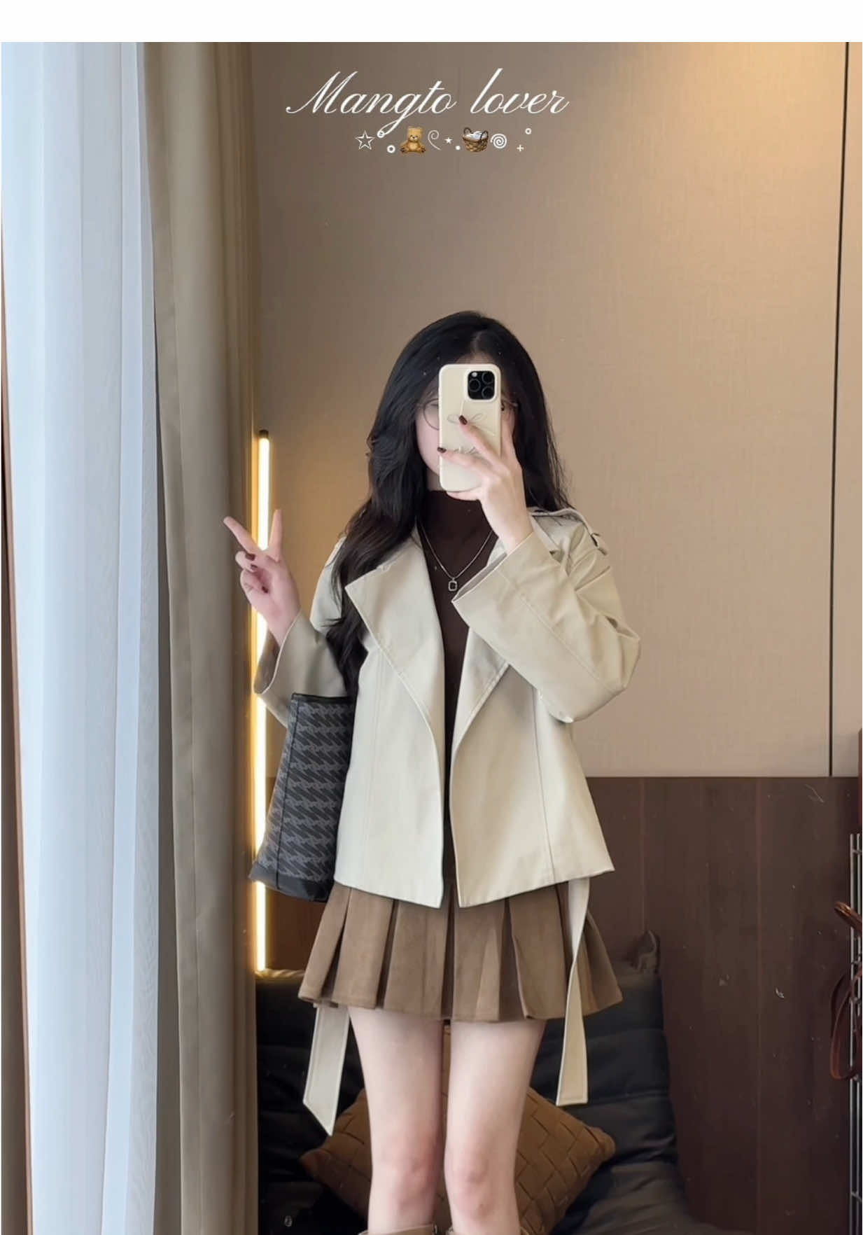 🧸☕🍂˚ ༘ ೀ⋆｡˚ Mangto lover 🍂 #xuhuongtiktok #cardigan #aolen #viral #dilammacgi 
