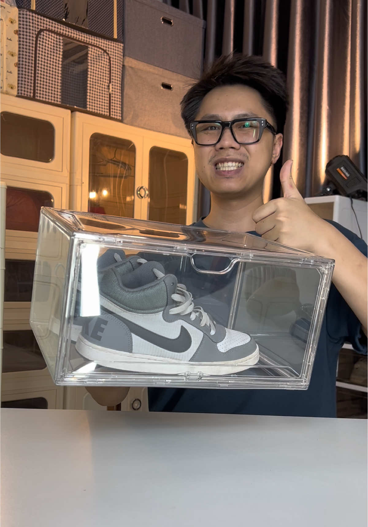 HỘP ĐỰNG GIÀY TRONG SUỐT #ngancogang #hopdunggiay #hopdunggiaycaocap 