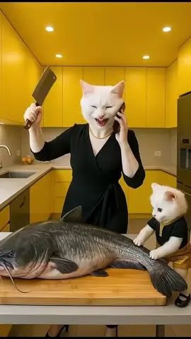 cat cheating #catsoftiktok #catvideos #aivideo #cat 