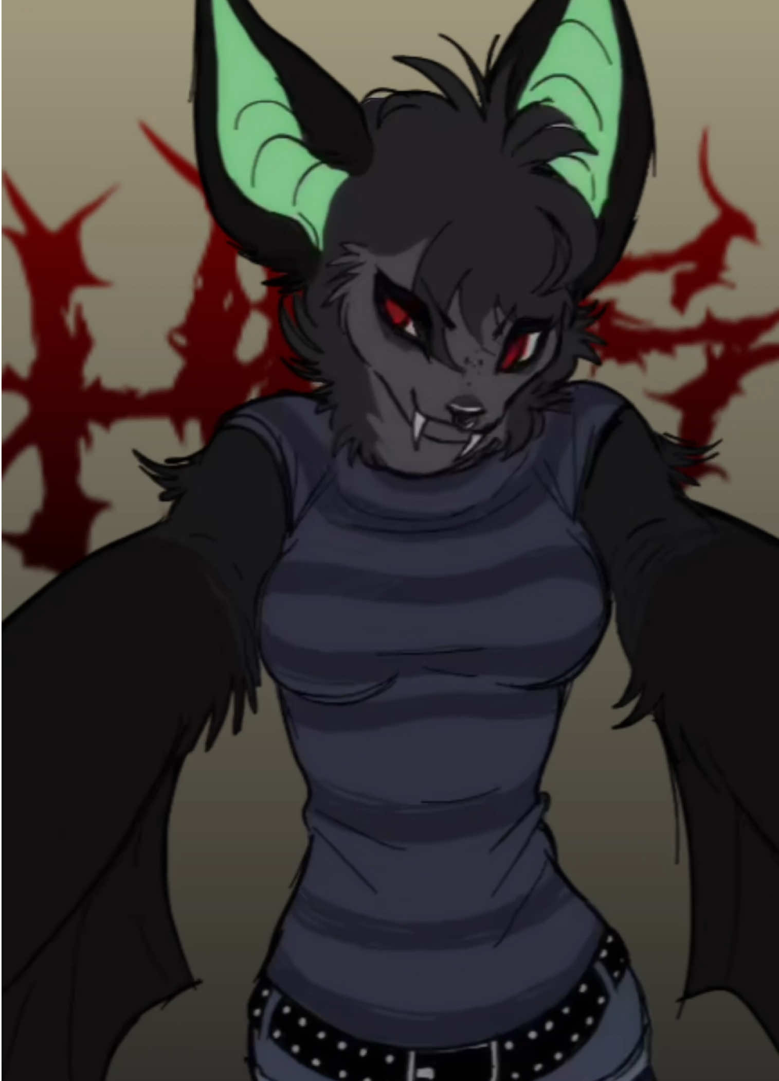 meet my fursona Dakota, her design is inspired by a gould’s wattled bat!! thank u for over 1k peeps in the span of a day, welcome everyone :p #furry #furrytiktok #fursona #animationmeme #animation 