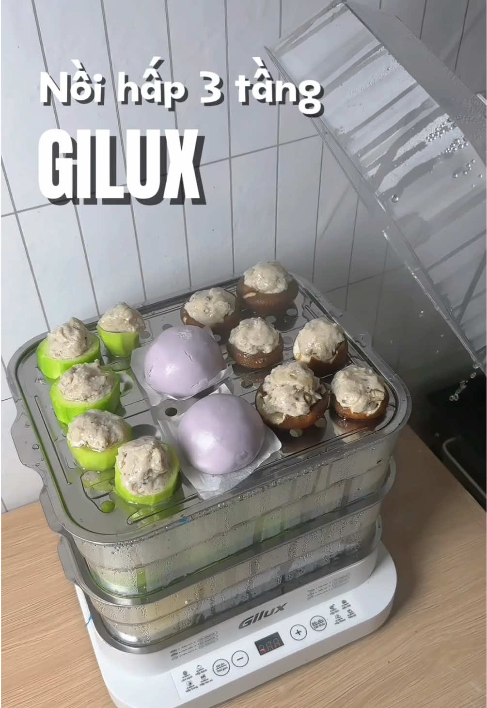 Nồi hấp điện 3 tầng nhà Gilux  #noihap  #noihap3tang  #noihapgilux #giadungtienich #giadung 