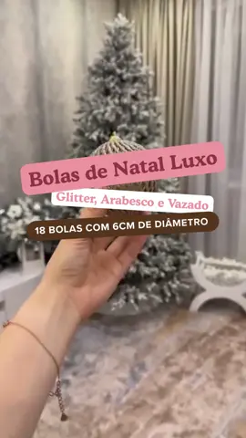 Bolas de Natal com Glitter  #achadinhos #achadosshopee #bolasdenatal #decoracaodenatal #decoracaonatalina 