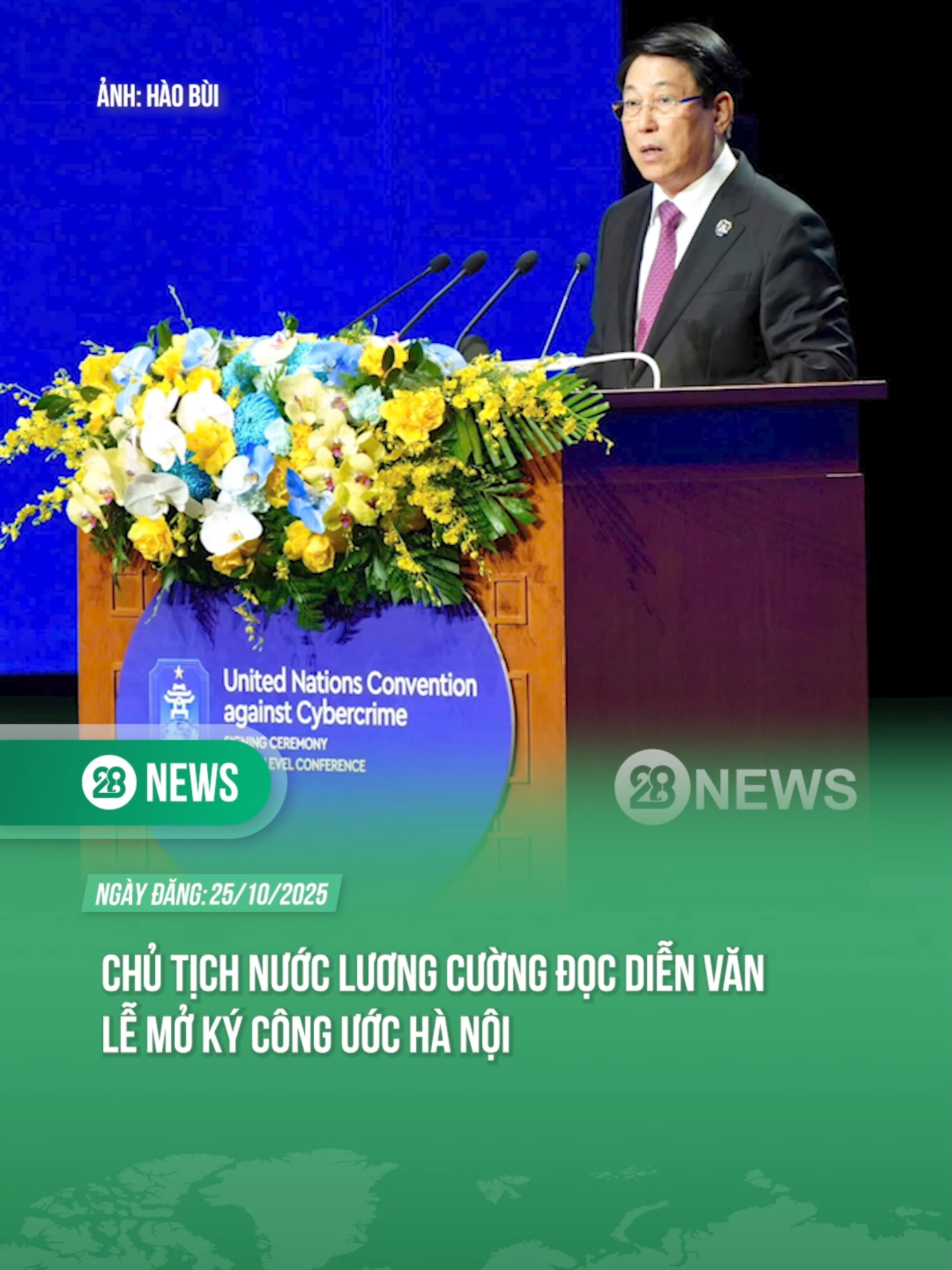 CHỦ TỊCH NƯỚC LƯƠNG CƯỜNG ĐỌC DIỄN VĂN LỄ MỞ KÍ CÔNG ƯỚC HÀ NỘI #theanh28 #28news #tiktoknews
