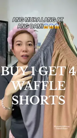 dinamihan ko na ang mura kasi🤧 #buy1get4waffleunisexshirt #waffleshort #shorts #menshorts #bundlesale 