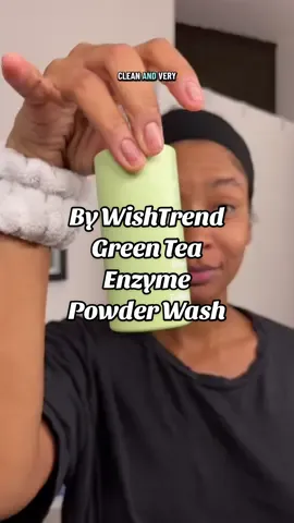 I love the versatility of this @By Wishtrend US powder face wash! #Bywishtrend #Matcha #PowderWash #Blackheads #PoreCare 
