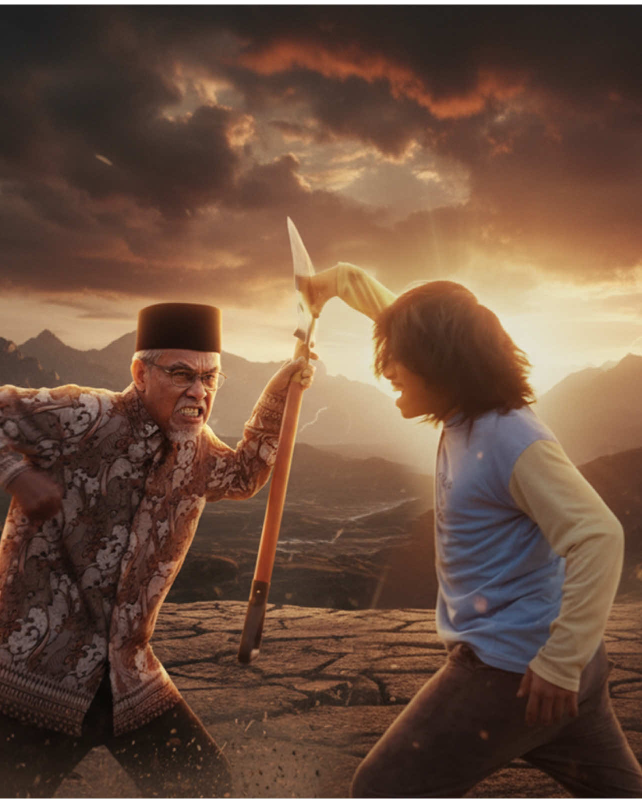 Pernah ga lo Gelud sama mbah lo?  #fyp #fypシ゚ #madura #animation #anime 