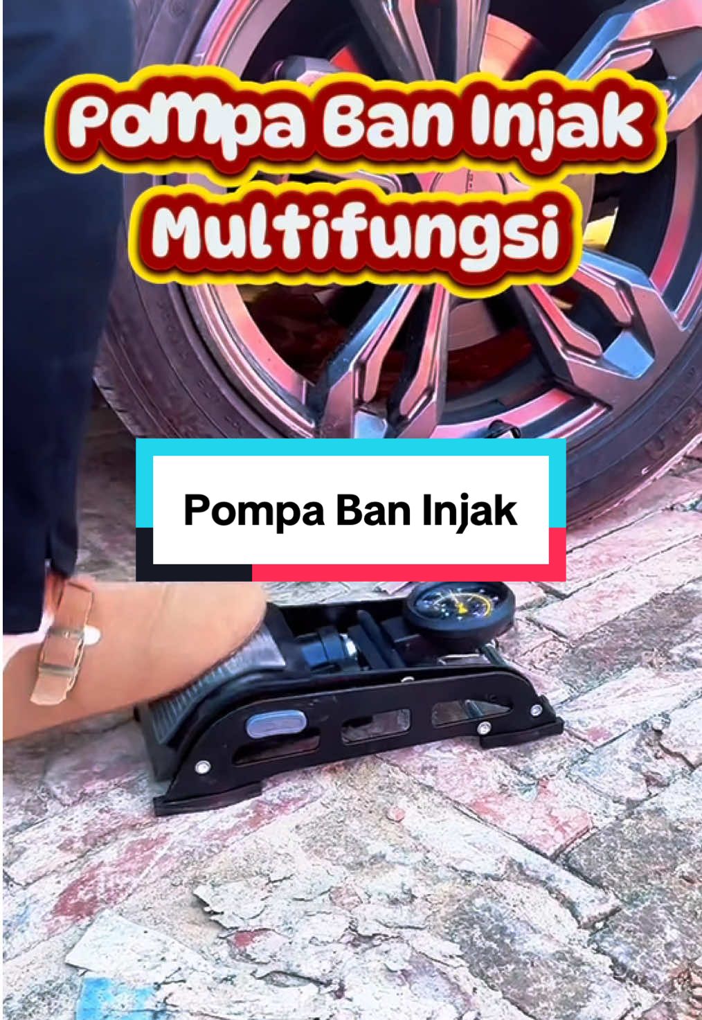 Pompa ban Injak multifungsi#TeknisiAndalan #SolusiAman #AlatKerjaKuat #AlatBengkel 