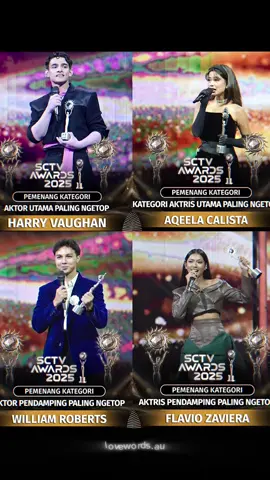 solid terus keluarga namaste🙏🏻 #aqeelacalista #harryvaughan #williamroberts #flaviozavieraa #sctvawards2025 @Aqeela Aza Calista @HV @William @flaviozaviera_ 