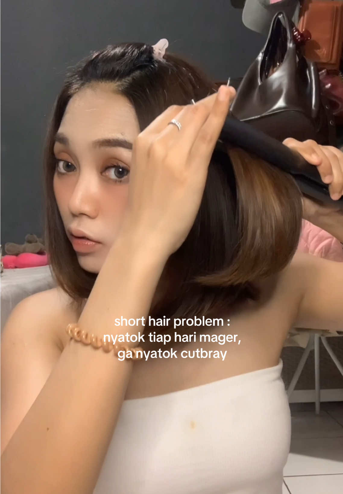 niatnya potong pendek biar garibet, ternyata malah lebih ribet 😭✋🏻