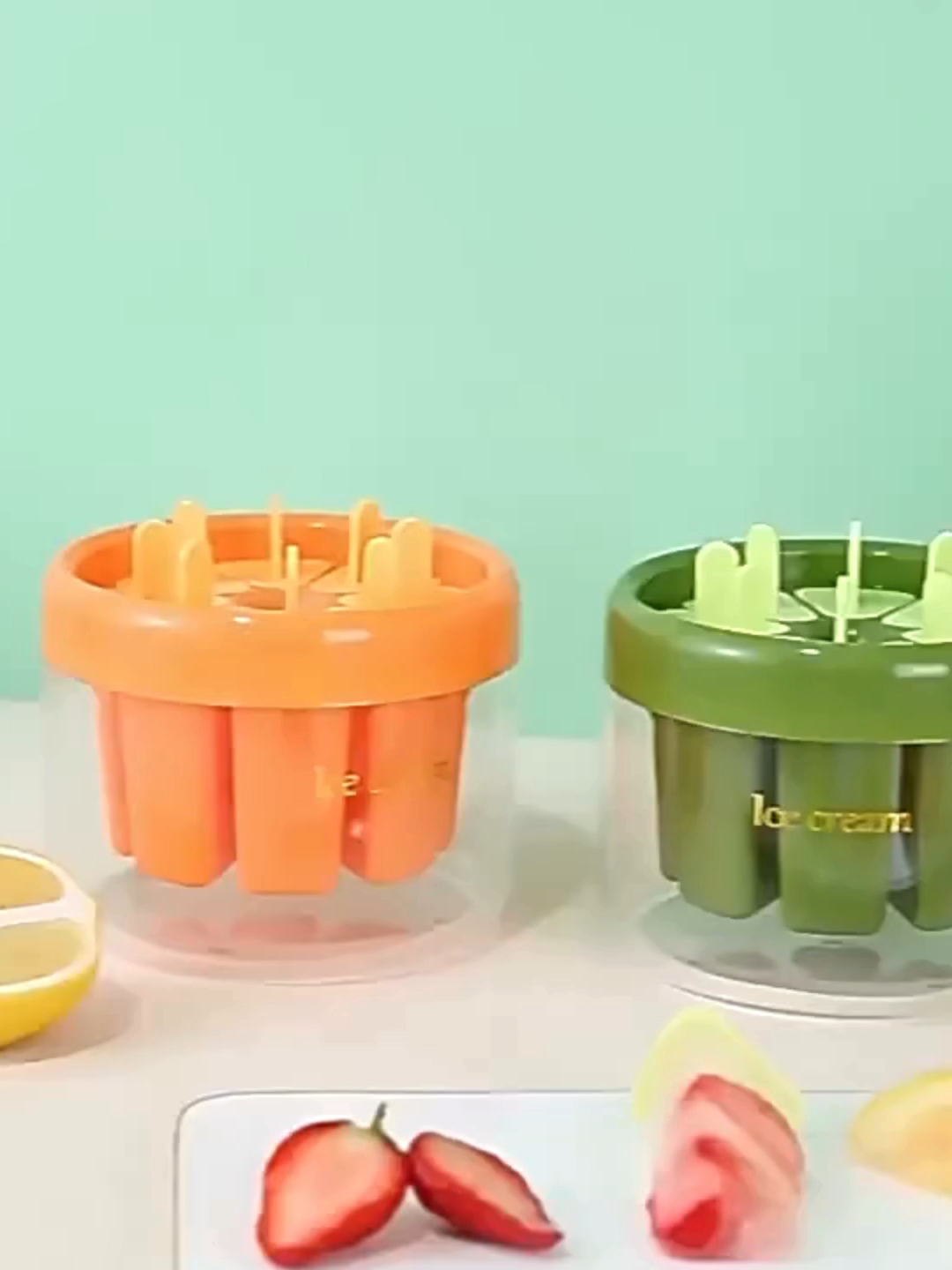 Forma Molde Fazer Picolé Sorvete 8 Palitos Reutilizável Verde#tiktokviral #tiktokshop