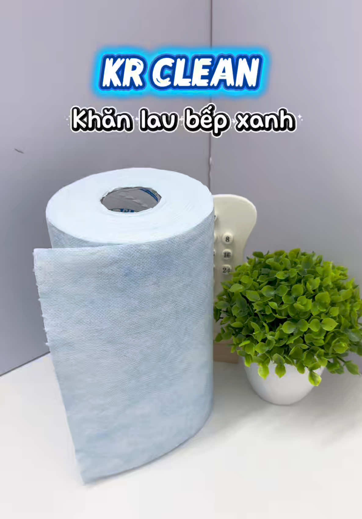 Cuộn khăn giấy lau bếp đa năng tiện lợi KR Clean #giangne95 #giadungtienich #khanlaubepdanang #krclean #xh 