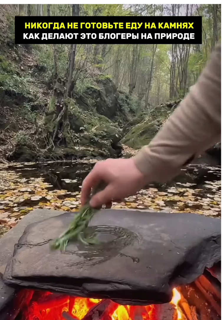 Никогда не готовьте на камнях