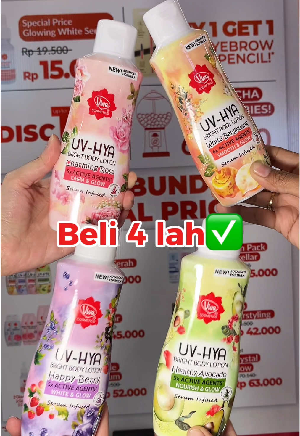 Rugi sih kalau gak mampir😭🤣 #vivacosmetics #lotion #uvhya #eventsurabaya 