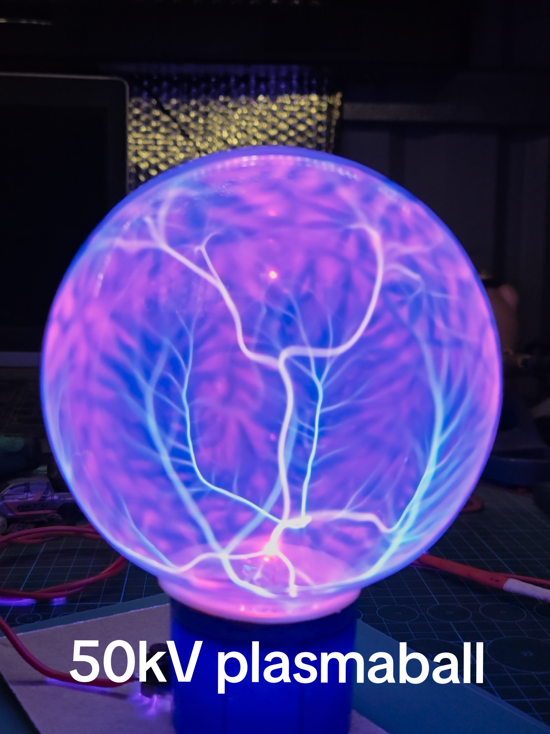 Cấp 50kV cho plasma ball #HauLAB #highvoltage #plasmaball  #ZVS #flyback 