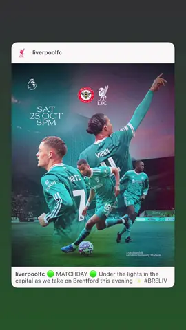 🟢ลิเวอร์พูลจะออกไปเยือนเบรนฟอร์ด คืนนี้ เวลา02:00น.🟢#YNWA❤️🥰🕊 #liverpool❤️ #liverpoolfc #PremierLeague #arneslot 