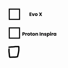 Evo X ❌ Proton Inspira ✅ #fyp #proton #inspira #mitsubishi #evox 