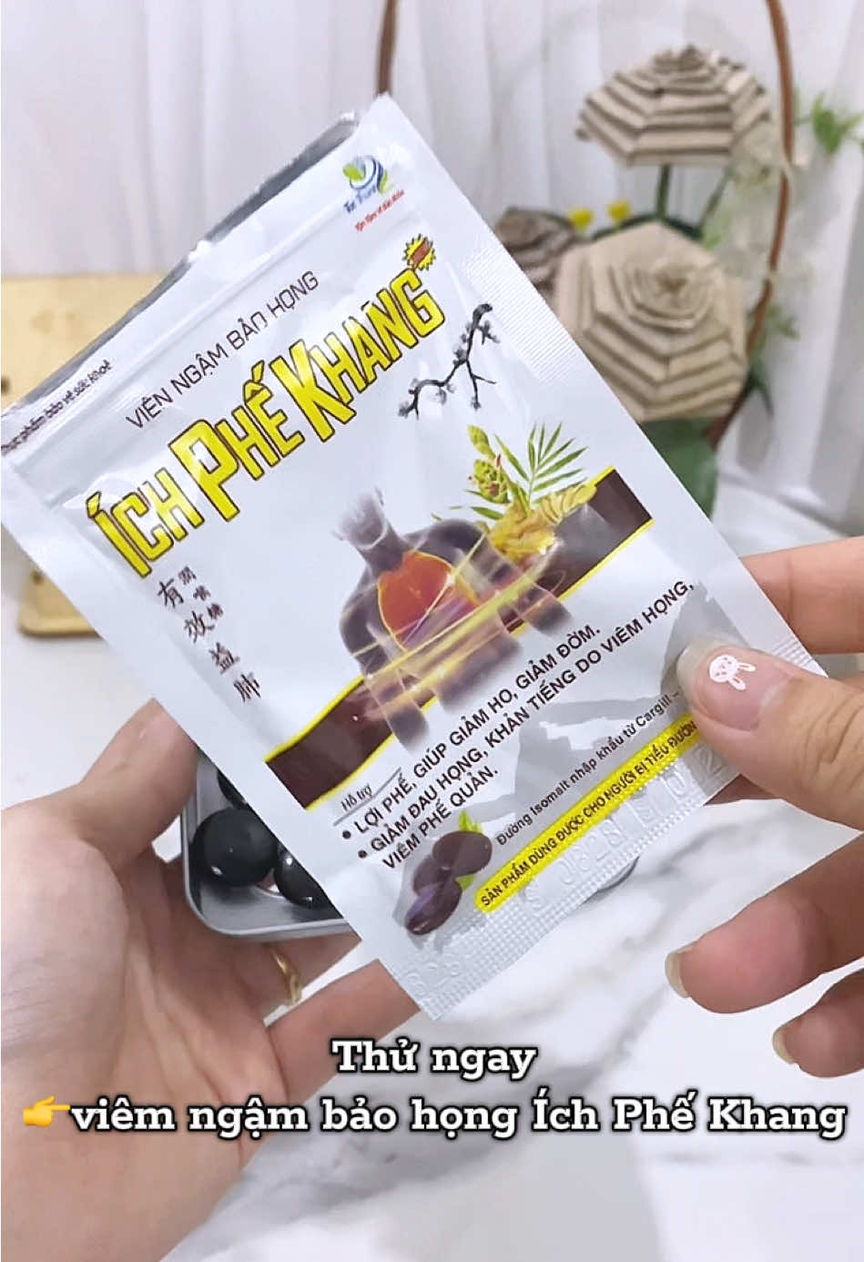 Đau họng do thời tiết và do công việc thì trang bị liền nha#ichphekhang#viemhong#banhbao3005#thaoduoc#mebimreview 