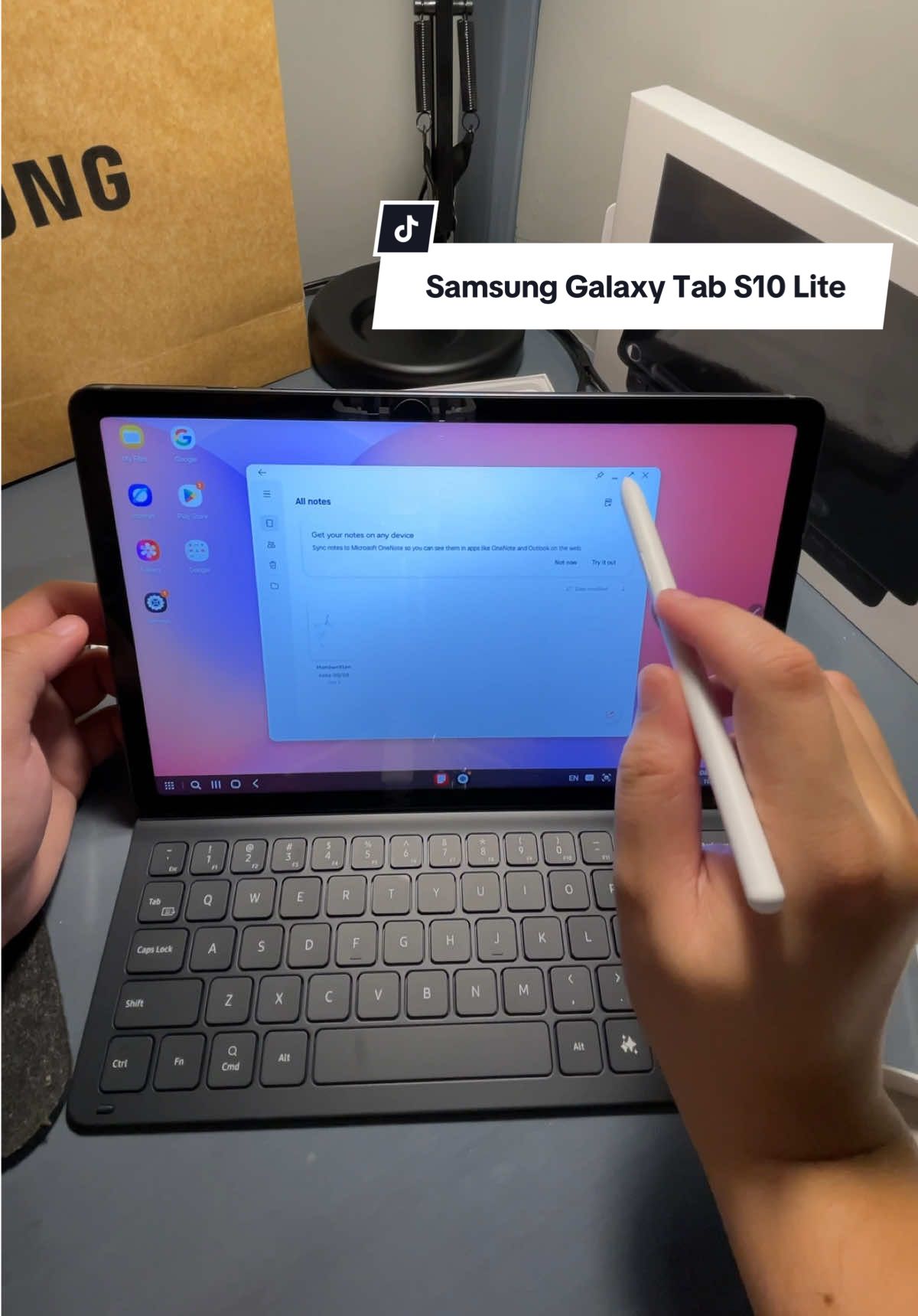 unboxing my galaxy tab S10 lite 🥰🫶 #samsung #tabs10lite #studytok #unboxingvideo #fyp 