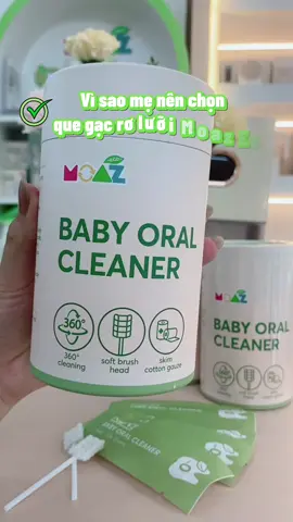 Ba mẹ đã chọn gạc rơ lưỡi chất lượng để vệ sinh răng miệng cho bé chưa? Tham khảo ngay gạc rơ lưỡi Moaz Eco ba mẹ nhé 🥰#gacroluoi #chamconkhoahoc #moazcogihot #roluoi 