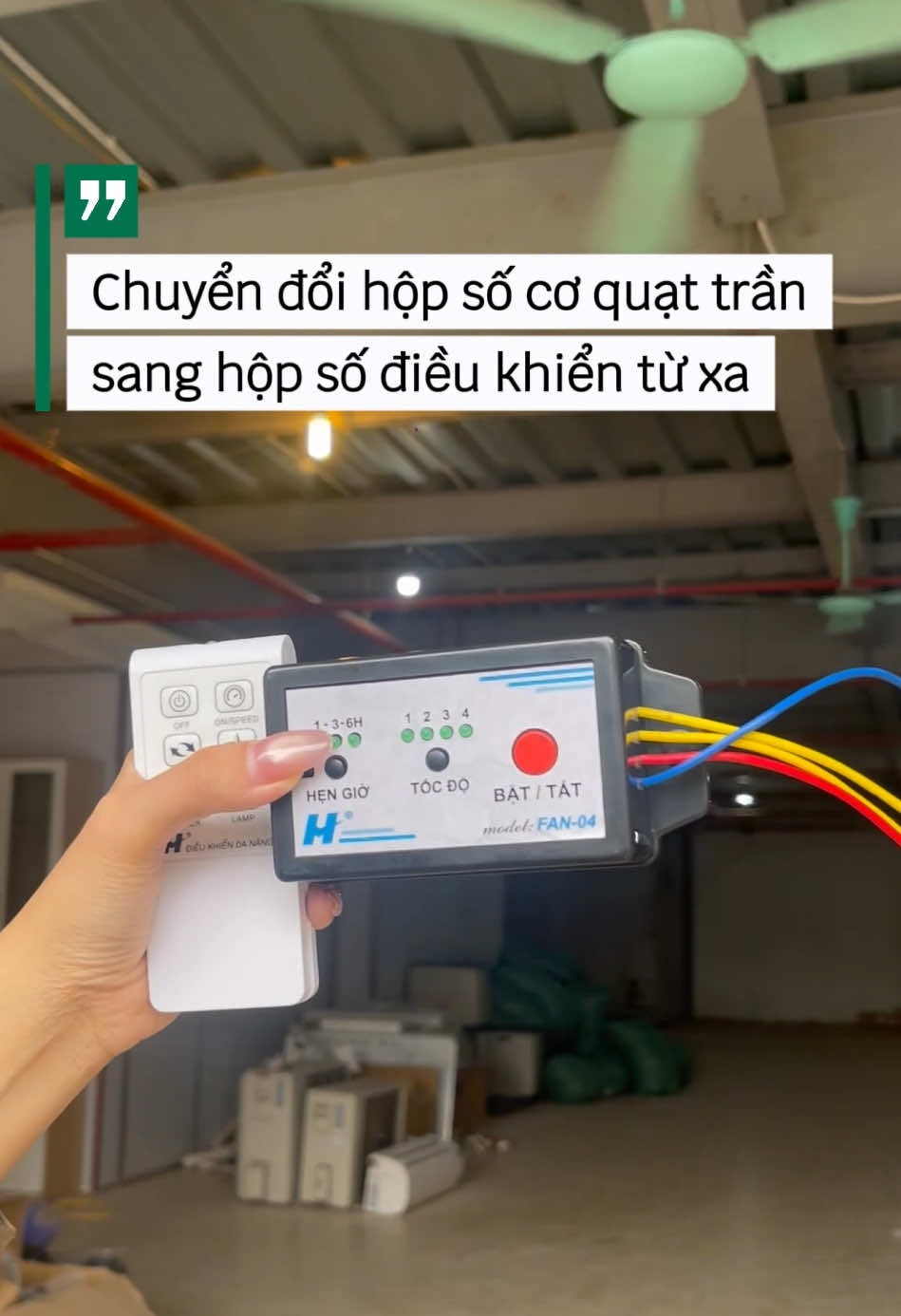 Hộp số quạt trần điều khiển từ xa #bodieukhientuxa #dieukhientuxa #quat #quattran #tienich 