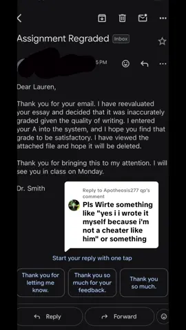Replying to @Apotheosis277 qp UPDATE PT.3 i guess he reconsidered after reading my email 🤷🏼‍♀️🤷🏼‍♀️ #cheatersgettingcaught #fypシ #college #professor #revenge 