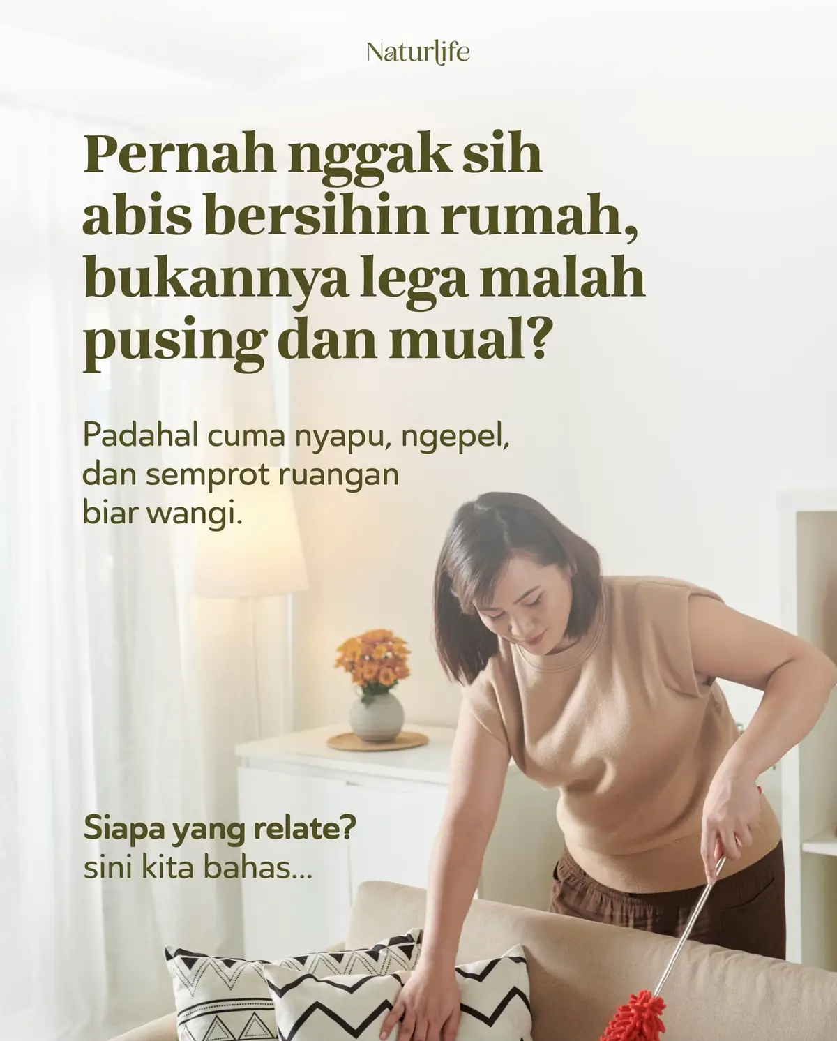 Abis beres-beres rumah kok malah pusing dan mual?😵‍💫 Ternyata tubuhmu lagi ngasih sinyal  ada zat kimia yang bikin sistem tubuh kerja ekstra keras. Coba bantu tubuhmu “reset” dengan cara alami: ✅buka jendela tiap pagi ✅hindari pewangi sintetis ✅dan bantu proses detoks dengan segelas Teh Rimpang Diet JSR Naturlife. Kombinasi jahe, kunyit, lengkuas, sereh, dan lemon bantu bersihin sistem tubuh tanpa efek mules, tanpa ribet.  ✨ Rumah bersih, tubuh pun tenang. #naturlife #jurussehatalami #tehrimpang #hidupsehat  #fyp 