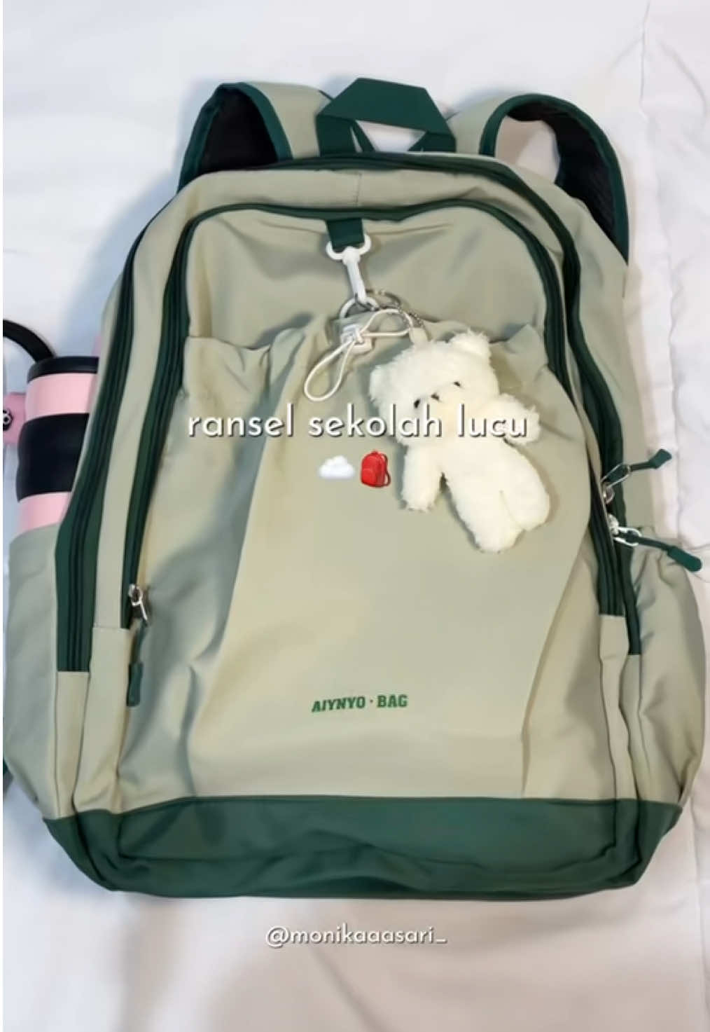 tas ransel sekolah muat banyaak 🎒✨🤏🏼 #tasransel #tassekolah #backpack 