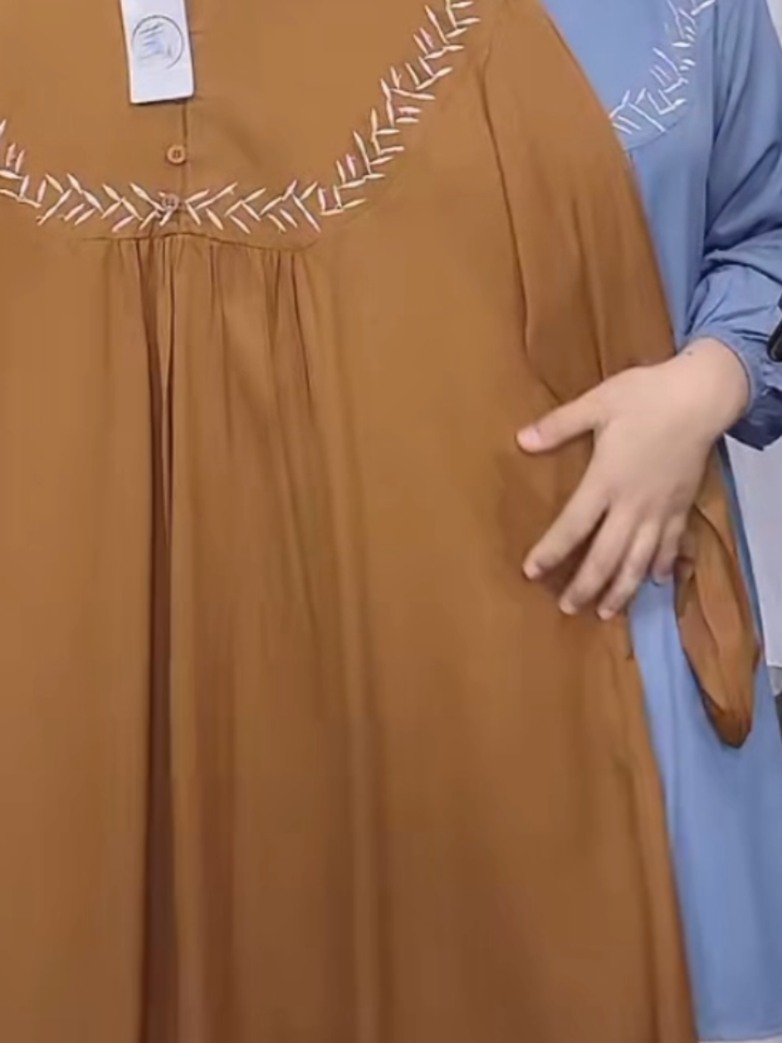 Andita Tunik Kancing Wanita Bordir Rayon Twill#tunik #tunikkekinian #tunikkekinian #tunikbordir #tunikrayon 