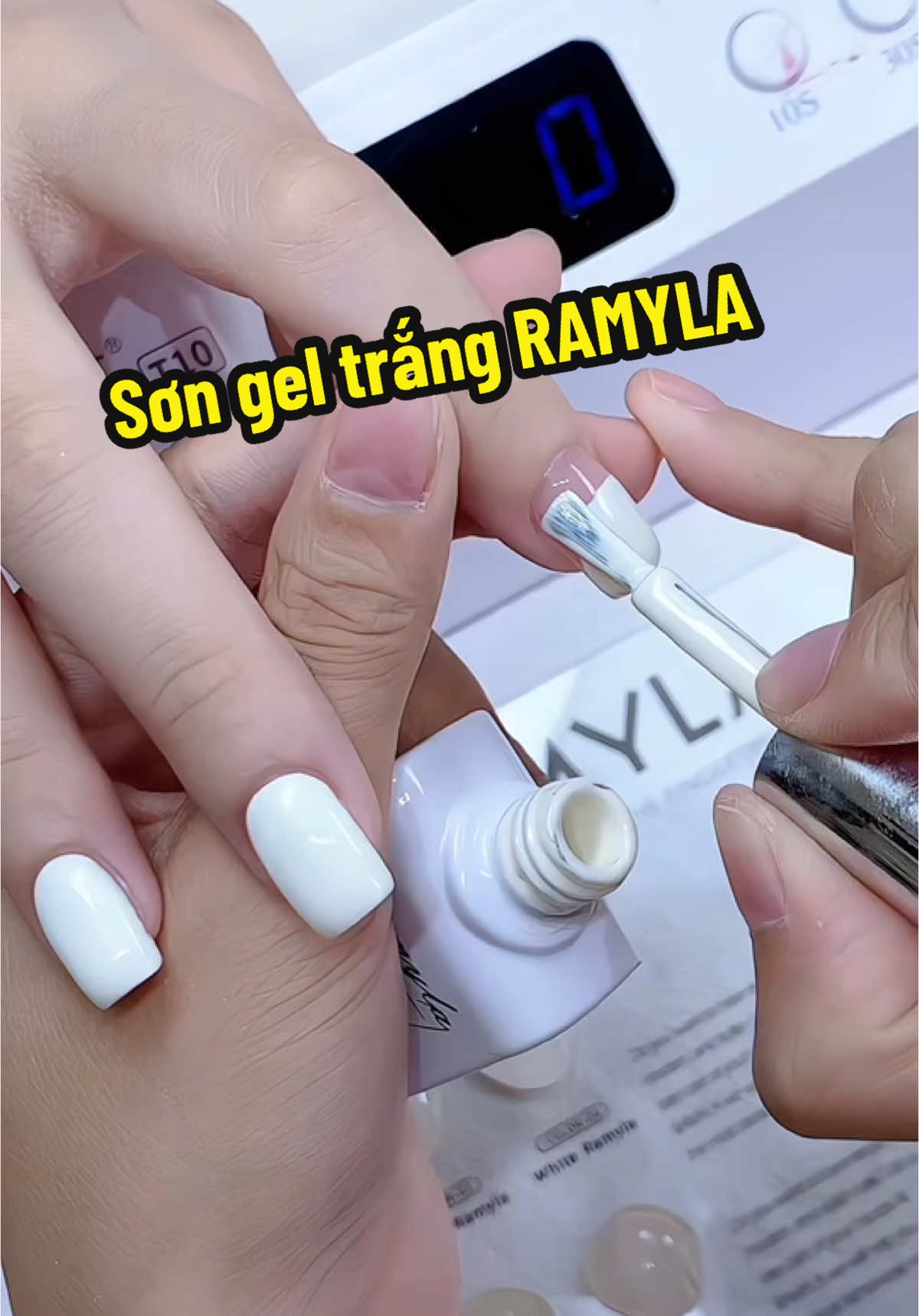 Sơn gel trắng RAMYLA #nghithao #nghithaonail #donailnghithao #ramyla 