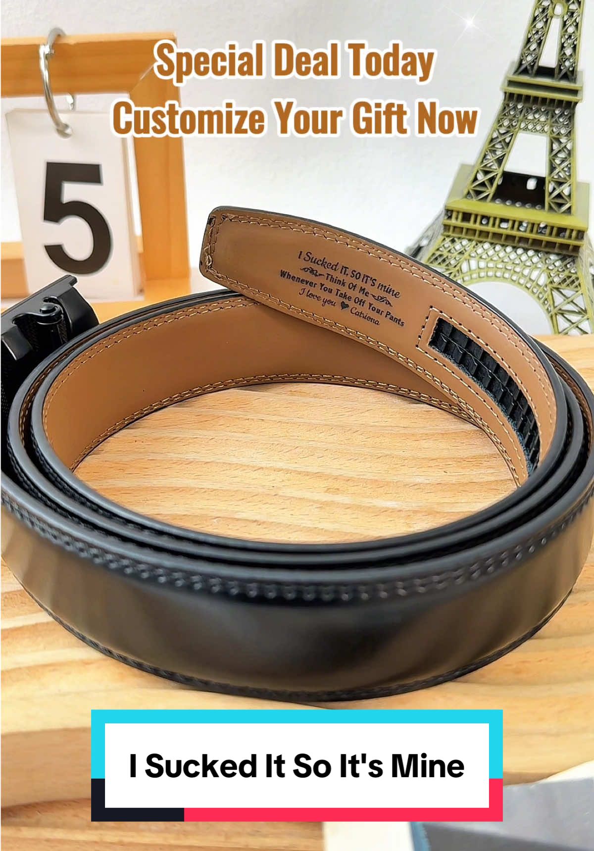 Keep him classy, claimed, and laughing every time he buckles up 😉❤️ #macorner #leatherbelt #giftforhusband #funnycouplegift #romanticgift