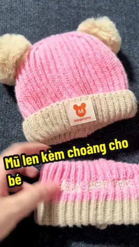 Mũ len kèm choàng cổ cho bé xinh lắm ạ  #mulenchobe #mulen #nonchobe #noel 