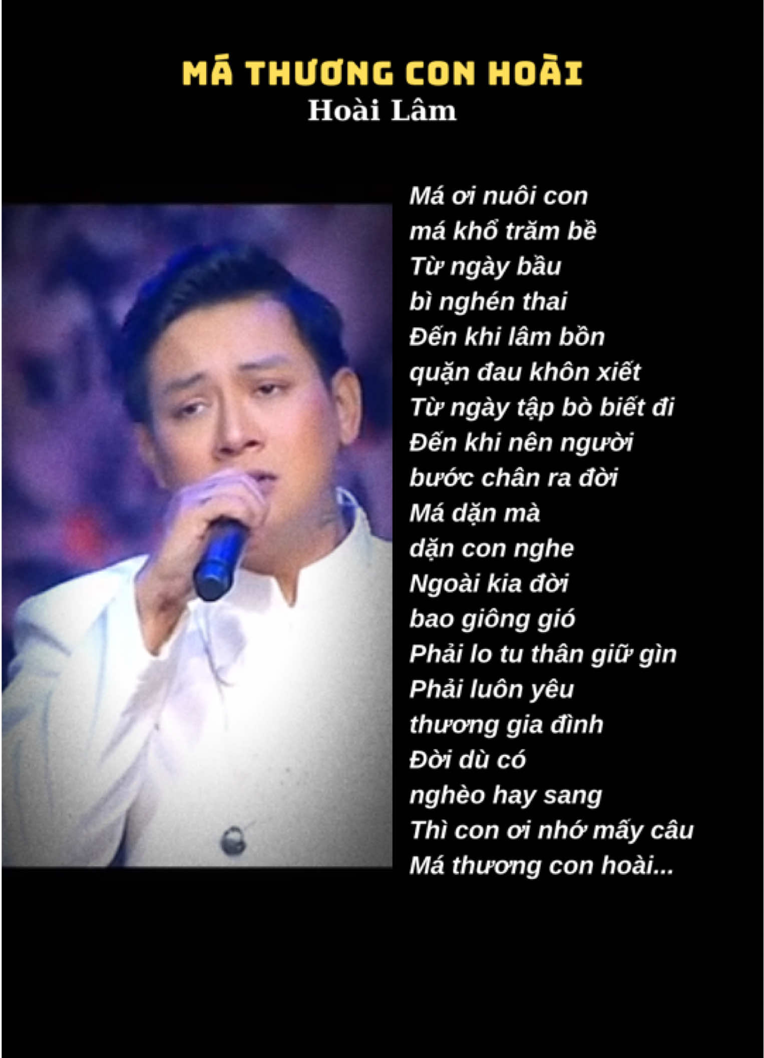 Má ơi nuôi con má khổ trăm bề… #nhachaymoingay #lyrics #tanco #hoailam #mathuongconhoai 
