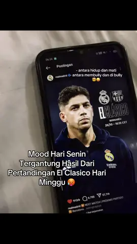 pertandingan yg di tunggu tungu el clasico#halamadrid 