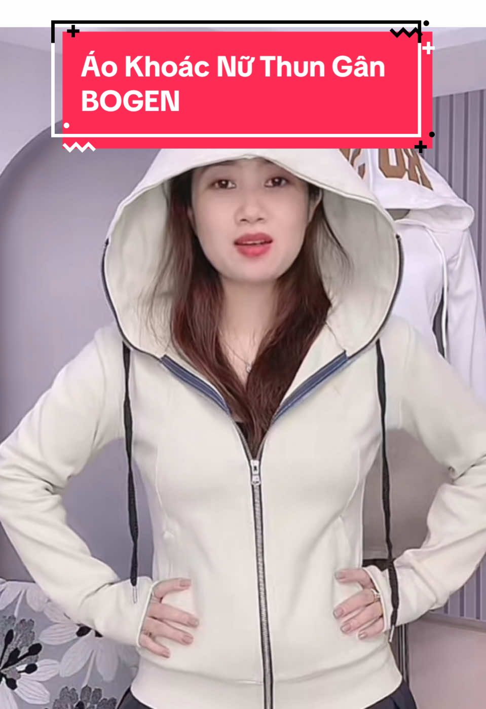 Áo Khoác Nữ Thun Gân BOGEN