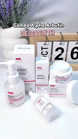 Bộ 3 Alpha Arbutin dưỡng da trắng sáng, giảm thâ.m sạm #deleventh #aburtin #whitening #skincare #chamdakhoahoc 