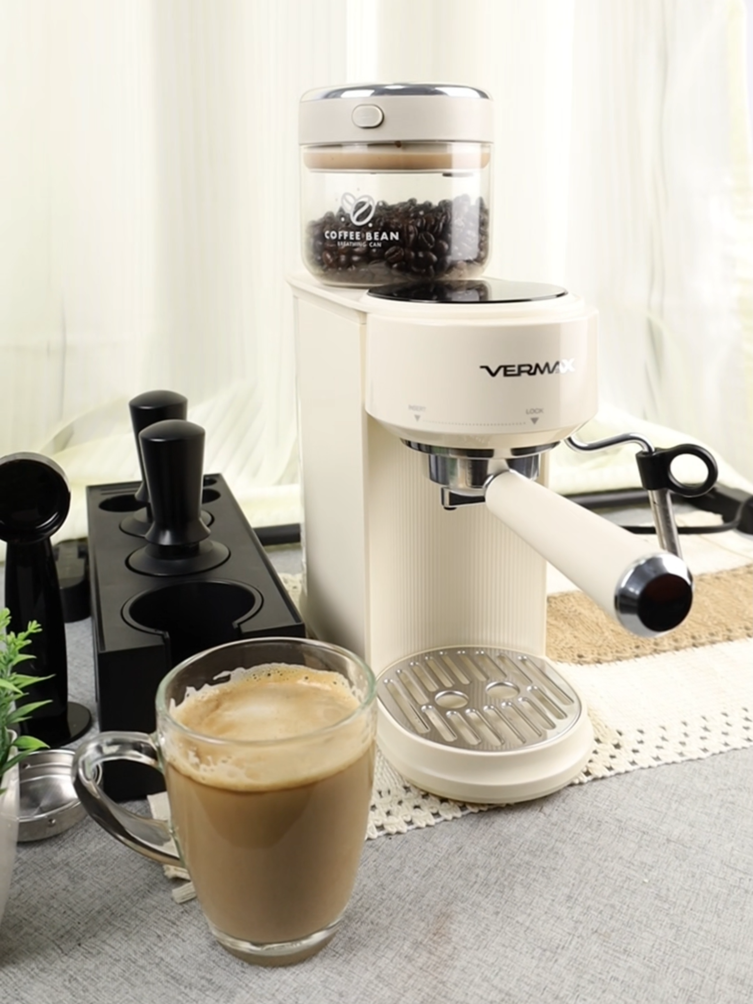 ▪ Vermax Mini Drip Coffee Maker With Milk Frother ▪ 20Bar High Pressure Extraction ▪ Brew head Self-Cleaning #espressomachine #CoffeeMachine #coffeemaker #Lifestyle #spooktacularsavingssale #buynow #fyp #Vermax #Minicoffee