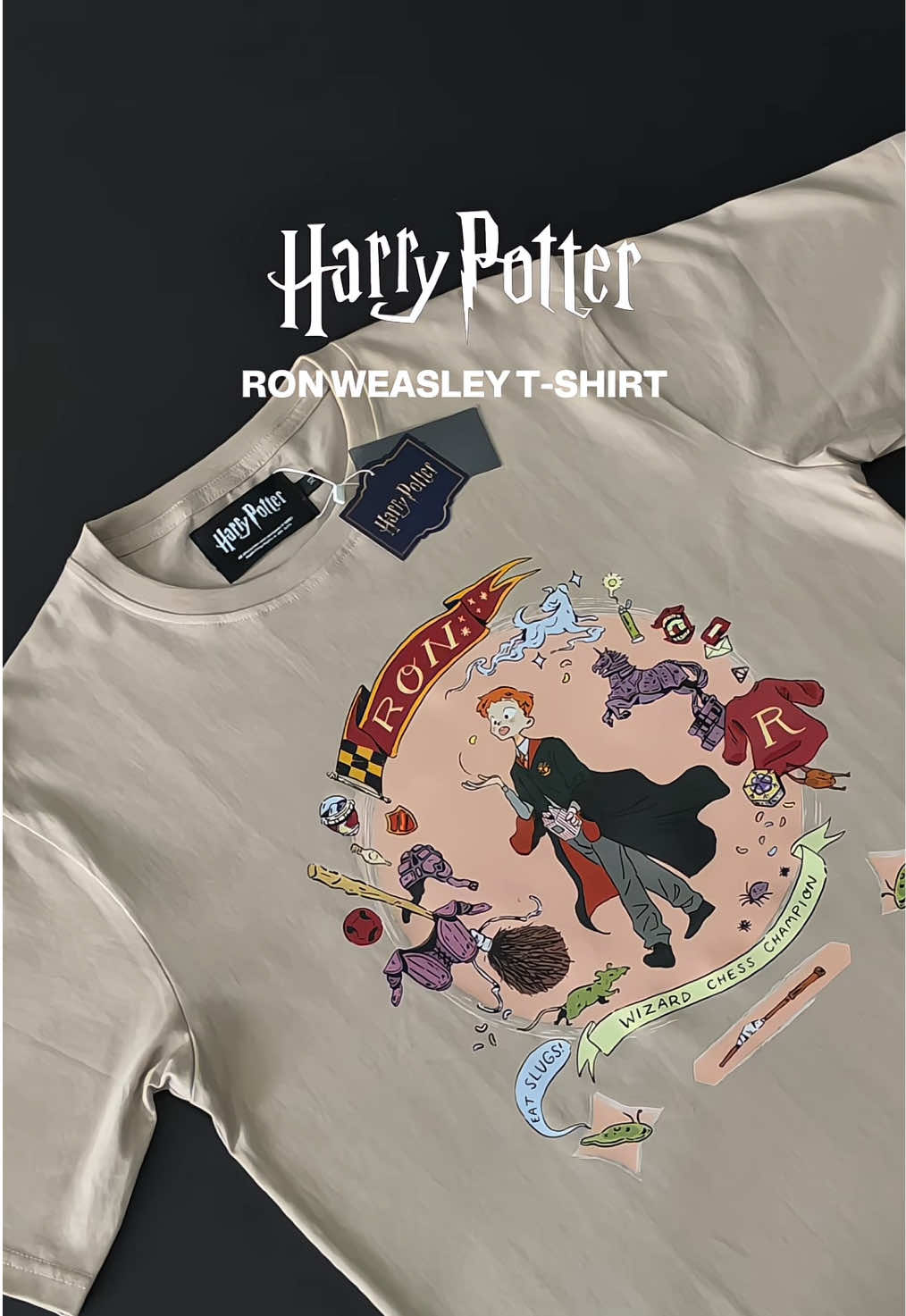 ✨“Bravery isn’t just Harry’s thing Ron taught us loyalty too.”✨ Premium Ron Weasley T-Shirt kini hadir buat kamu yang pengen bawa semangat Gryffindor ke keseharian 🔥🦁#HarryPotter #HarryPotterStyle #Thesilversky #LocalBrand #RonWeasley 