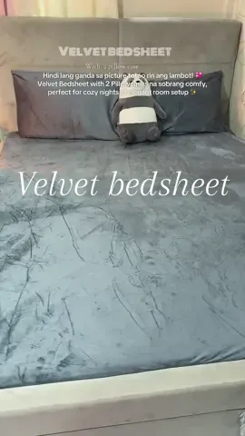 Para sa mga mahilig sa cozy nights and aesthetic vibes 🌙 Velvet Bedsheet Set with 2 Pillowcases kasi deserve mong matulog ng mahimbing 🥱 #bedsheets #bedsheetset #velvetbedsheets #homeessentials #pillowcase 
