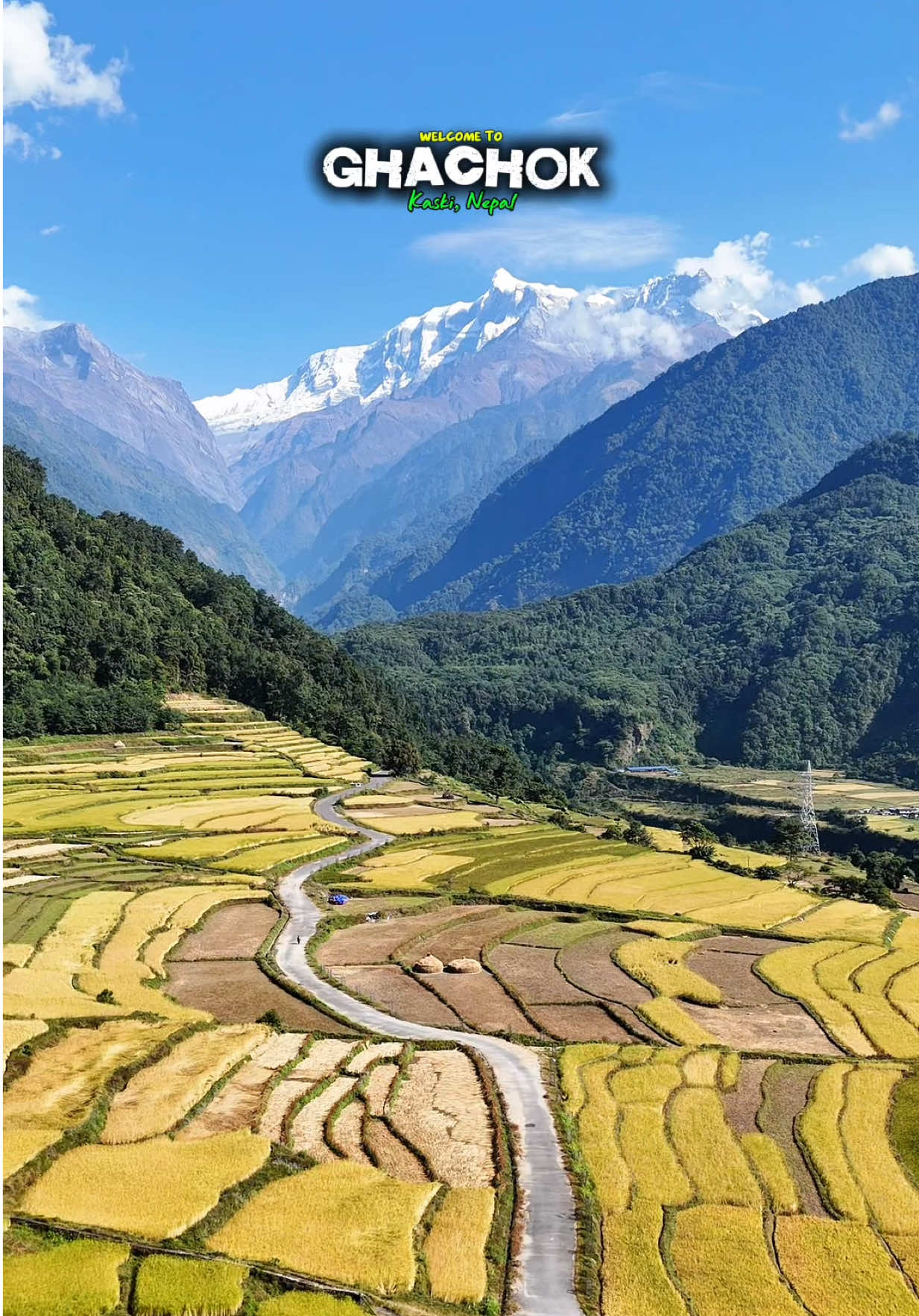 घाचोक पुग्नु भएको छ त? #foryoupage #village #droneshots 