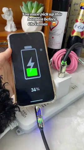 This data cable is actually get one free! Charging 🔋 is really fast, saving me time. #tiktokshopsummerturnup #discover #fastcharger #ledlights #LED 